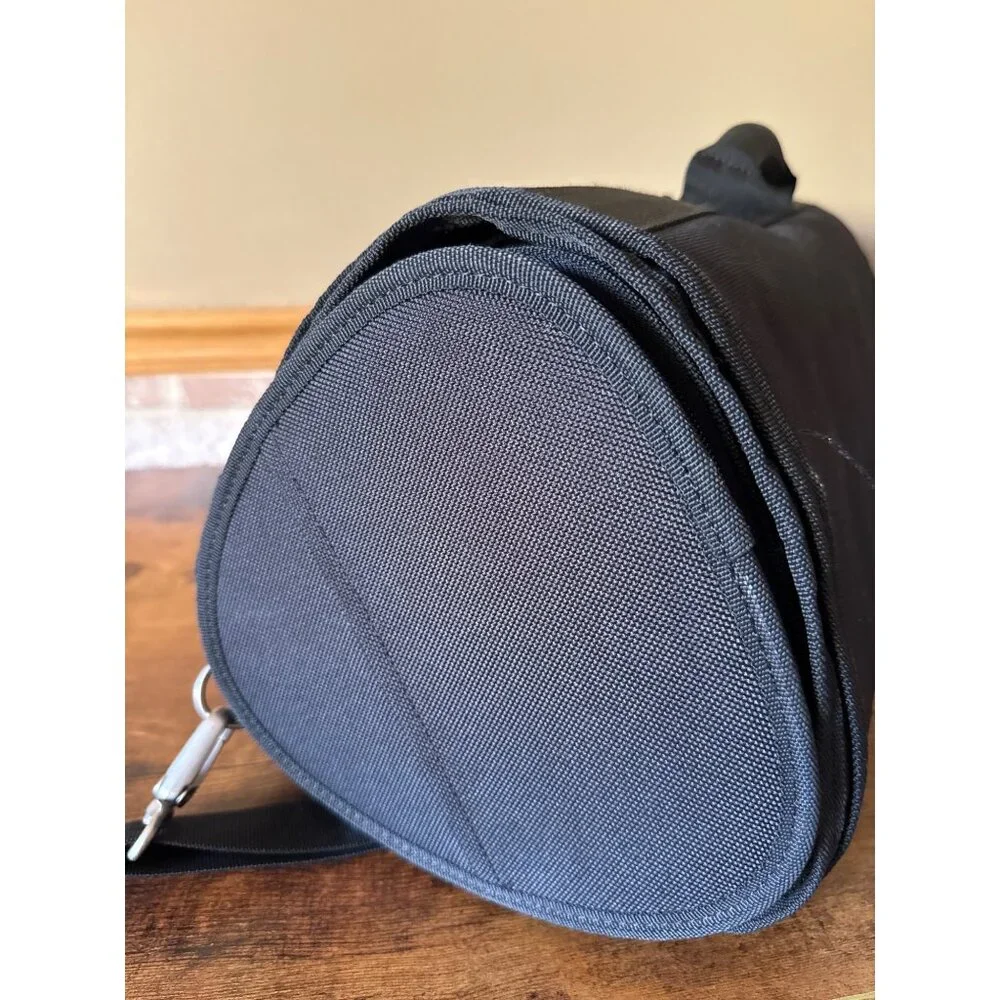 Jos A Bank Black Padded Roll Up Luggage Case & Garment Bag With Shoulder Strap